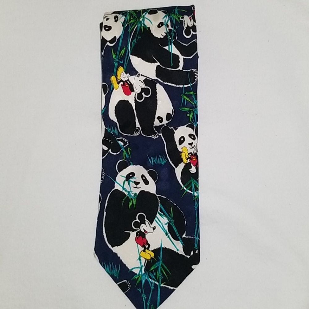 Mickey Mouse with Pandas Men's necktie